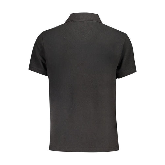 Tommy Hilfiger Black Cotton Polo Shirt Tommy Hilfiger