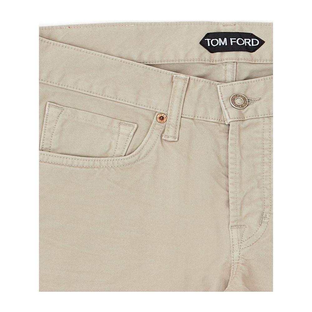 Tom Ford Beige Cotton Jeans & Pant Tom Ford