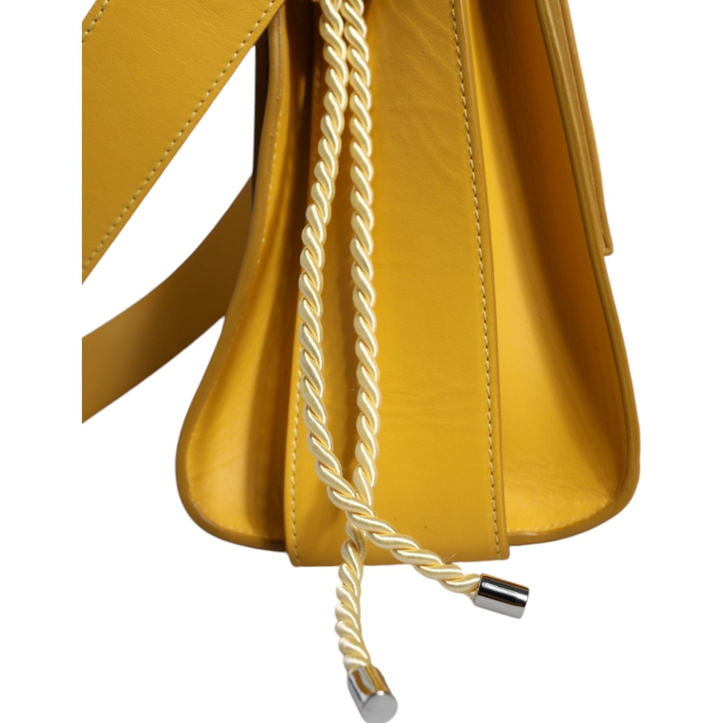 Patrizia Pepe Yellow Leather Shoulder Strap Top Handle Bag Patrizia Pepe