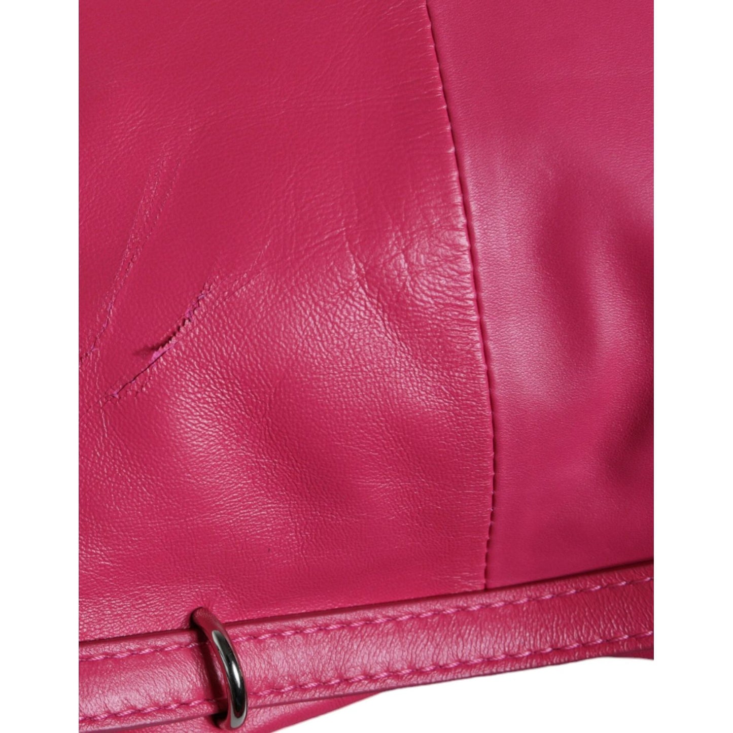 Patrizia Pepe Fuchsia Pink Leather Shoulder Purse Tote Bag Patrizia Pepe