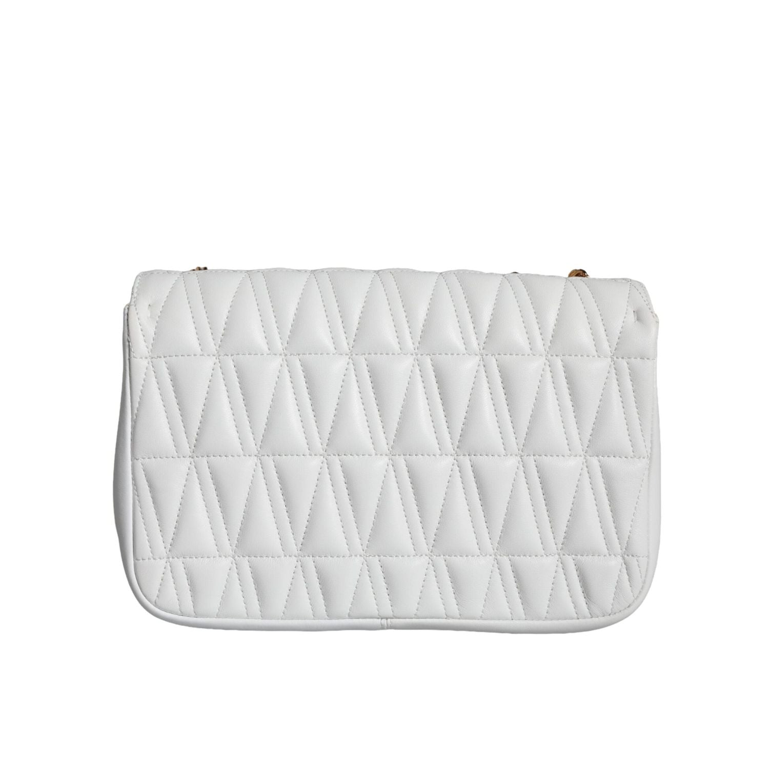 Versace White Mini Nappa Leather Crossbody Shoulder Bag