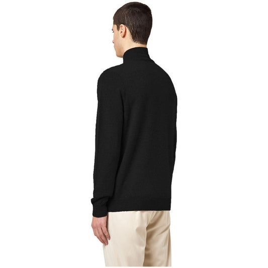 Alpha Studio Black Wool Sweater Alpha Studio