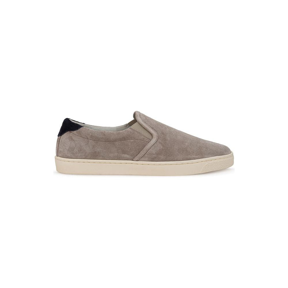 Brunello Cucinelli Gray Leather Sneaker Brunello Cucinelli