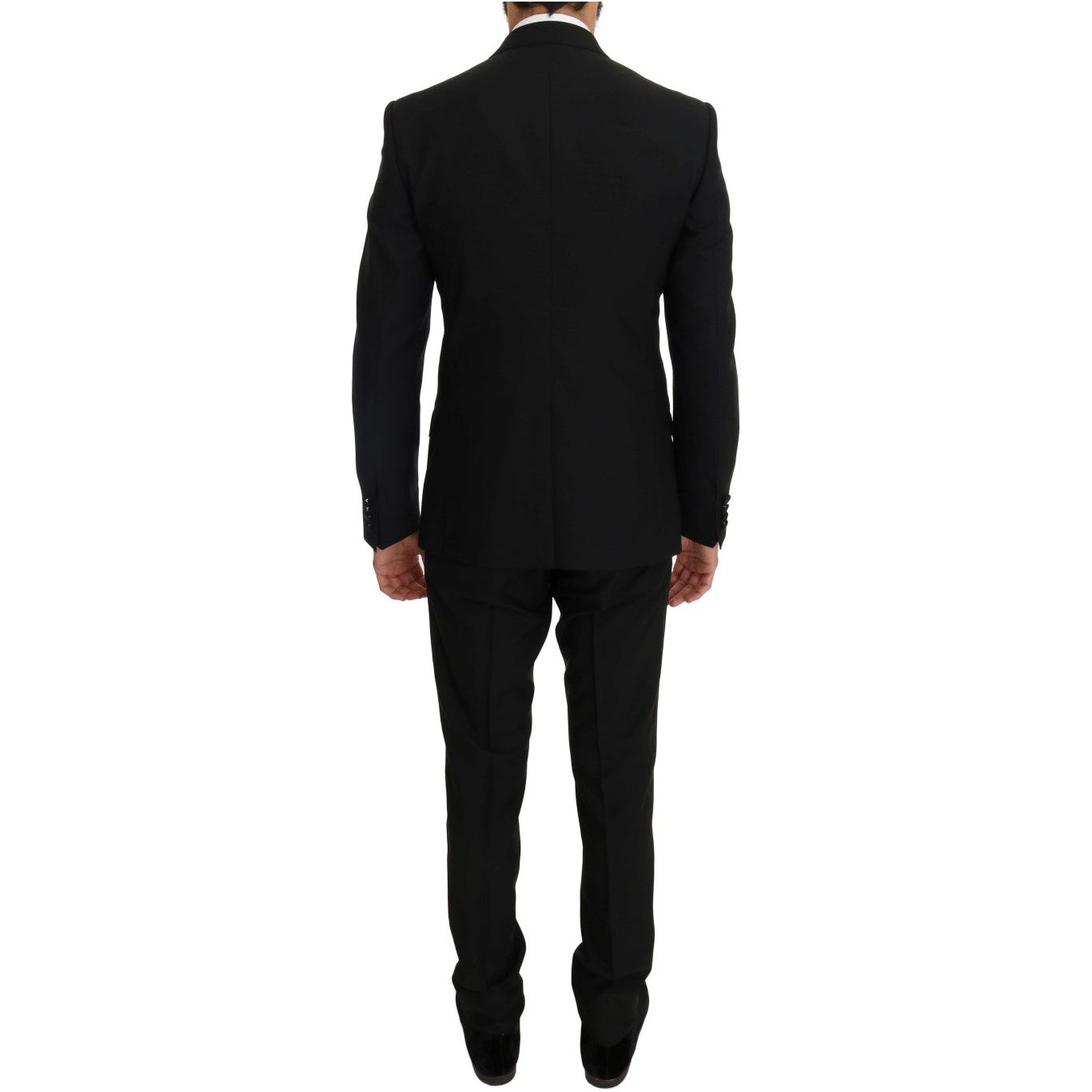 Dolce & Gabbana Elegant Black Three-Piece Suit with Saxophone Embroidery Suit Dolce & Gabbana