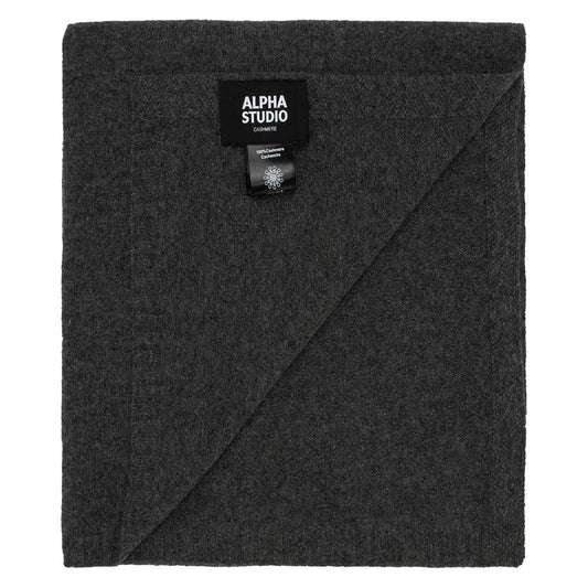 Alpha Studio Gray Cashmere Scarf Alpha Studio