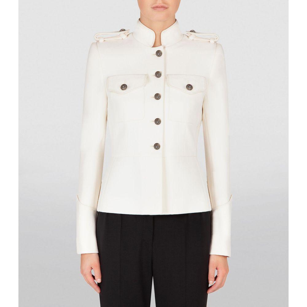 Dolce & Gabbana White Wool Jackets & Coat Dolce & Gabbana