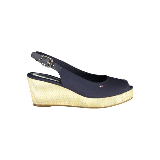 Tommy Hilfiger Blue Cotton Sandal Tommy Hilfiger