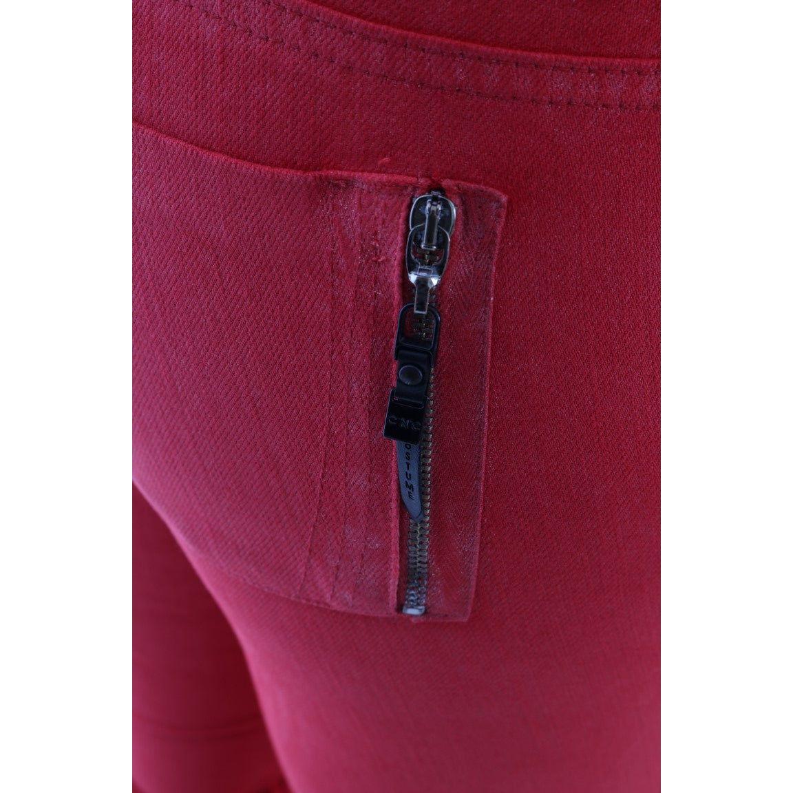 Costume National Radiant Red Super Slim Designer Jeans Costume National