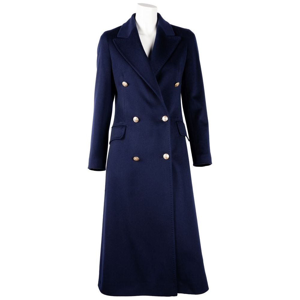 Made in Italy Blue Wool Vergine Jackets & Coat Made in Italy