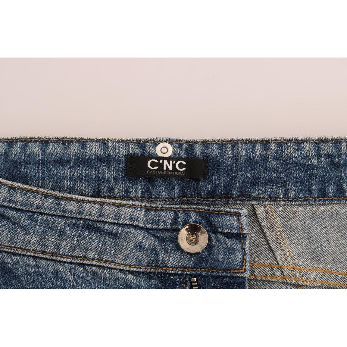 Costume National Chic Blue Slim Fit Designer Jeans Costume National