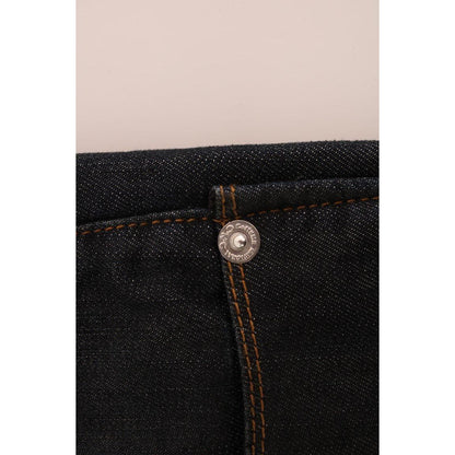 Costume National Dark Blue Cotton Slim Fit Jeans