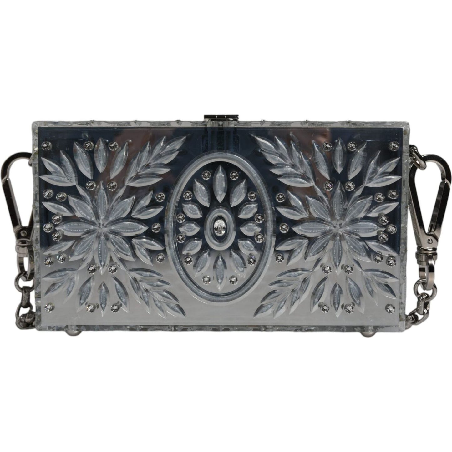 Dolce & Gabbana Silver Plexiglass Clutch Mini Evening Purse Bag Dolce & Gabbana