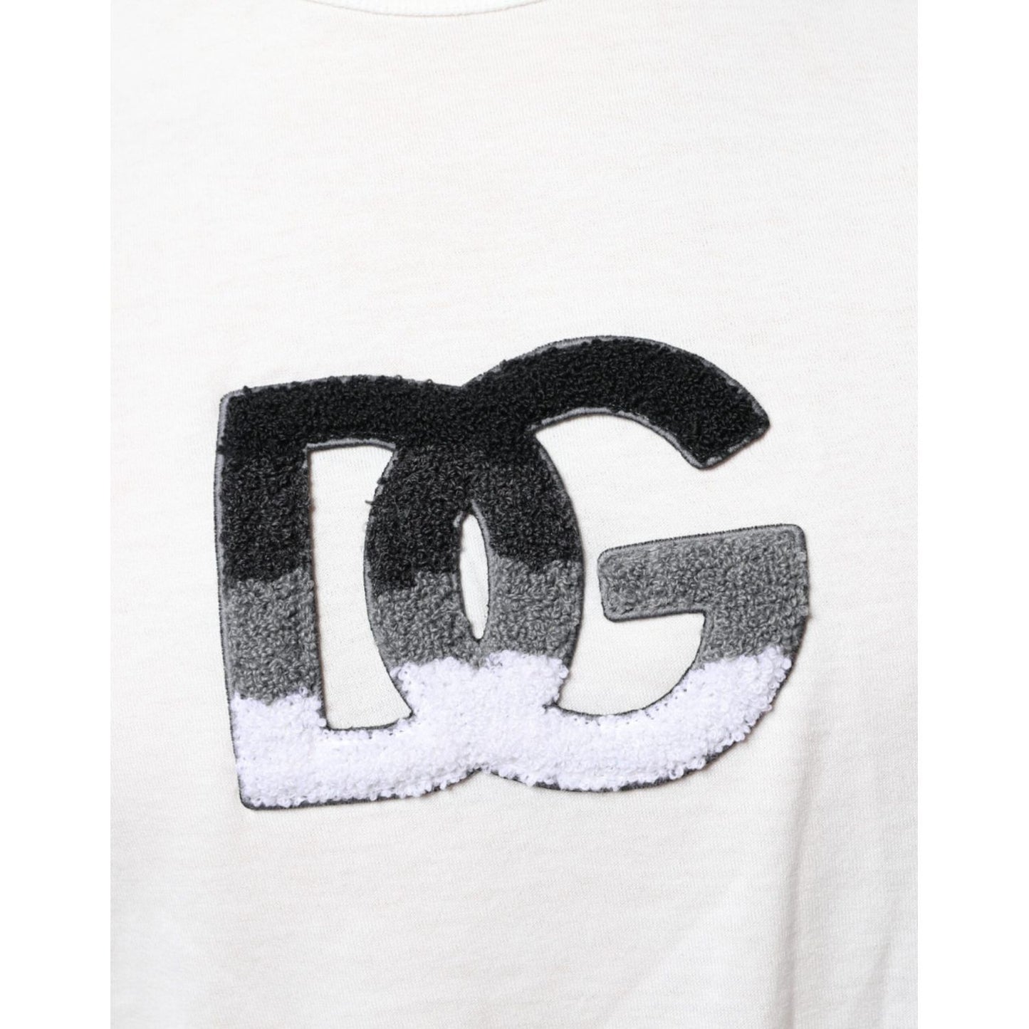 Dolce & Gabbana White Cotton DG Logo Print T-shirt Dolce & Gabbana