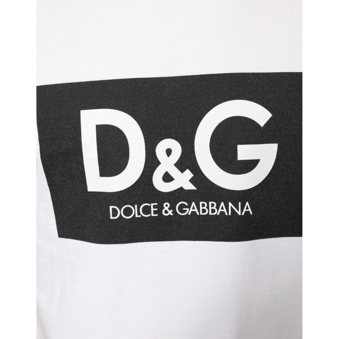 Dolce & Gabbana White Cotton DG Logo Print Casual T-shirt Dolce & Gabbana