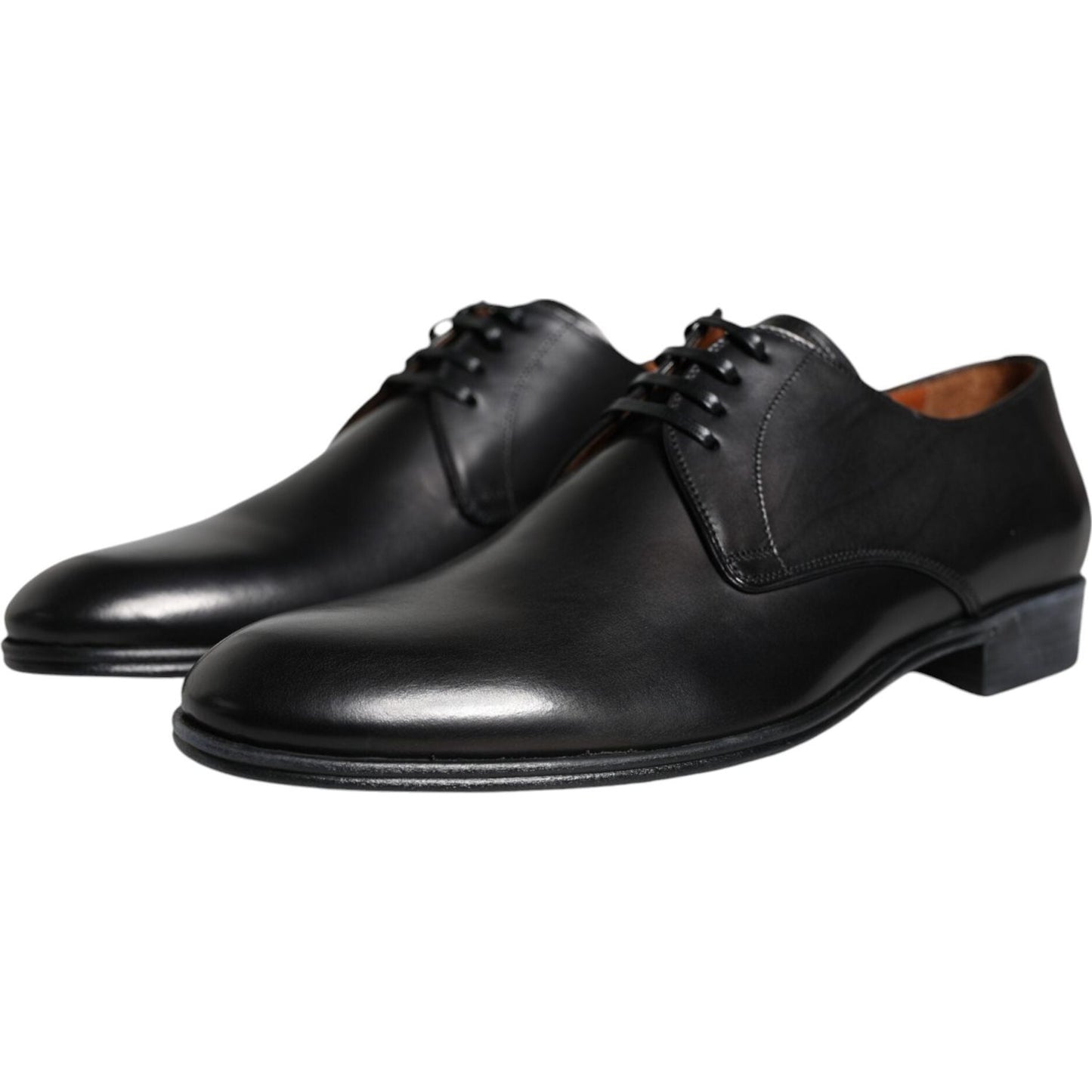 Dolce & Gabbana Black Leather Derby Formal Dress Shoes Dolce & Gabbana