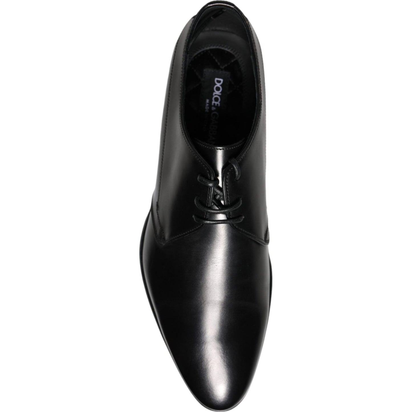 Dolce & Gabbana Black Leather Derby Formal Dress Shoes Dolce & Gabbana