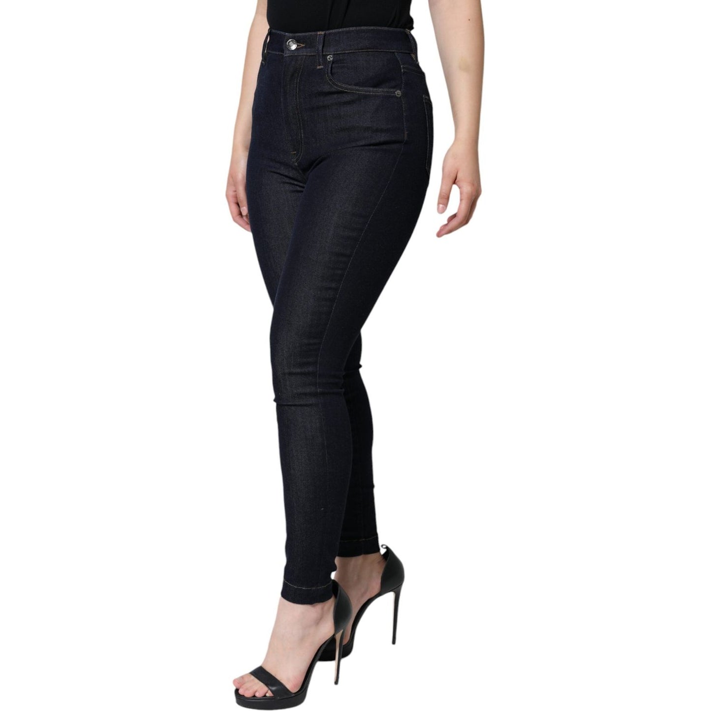 Dolce & Gabbana Black Cotton Stretch Skinny Denim Jeans Dolce & Gabbana