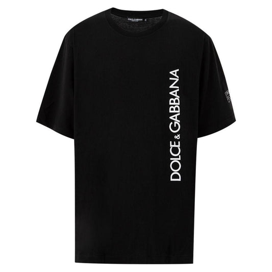 Dolce & Gabbana Black Cotton T-Shirt Dolce & Gabbana