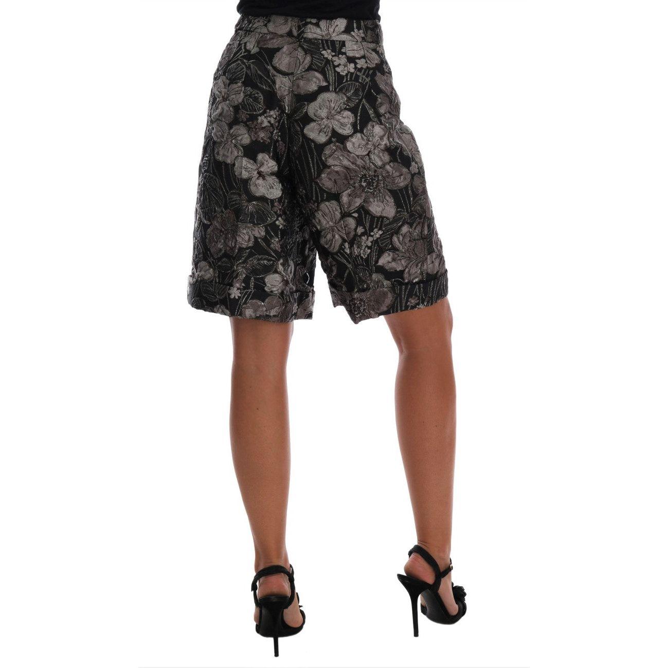 Dolce & Gabbana Elegant High-Waist Brocade Shorts Shorts Dolce & Gabbana