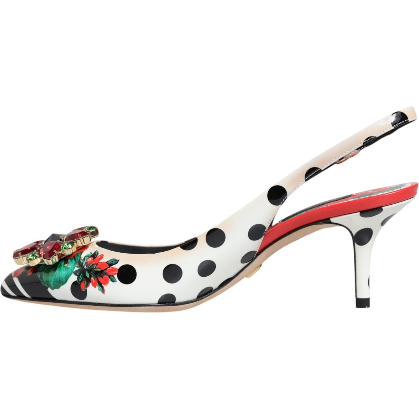 Dolce & Gabbana Multicolor Crystal Heels Slingback Shoes Dolce & Gabbana