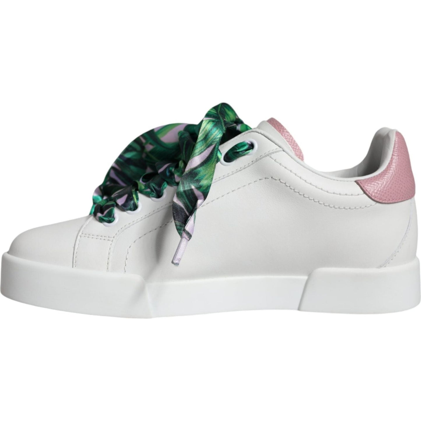 Dolce & Gabbana White Leather Portofino Low Top Sneakers Shoes Dolce & Gabbana