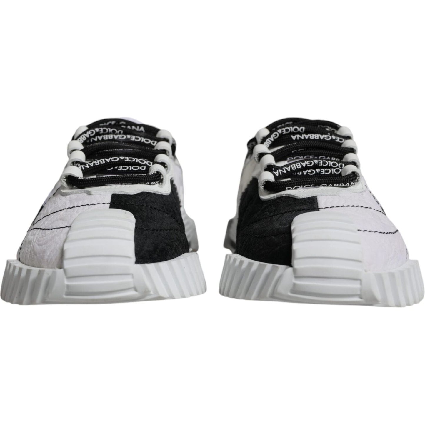 Dolce & Gabbana White Black Low Top NS1 Sneakers Shoes Dolce & Gabbana