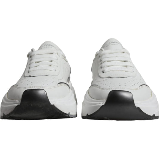 Dolce & Gabbana Silver White Daymaster Low Top Sneakers Shoes Dolce & Gabbana