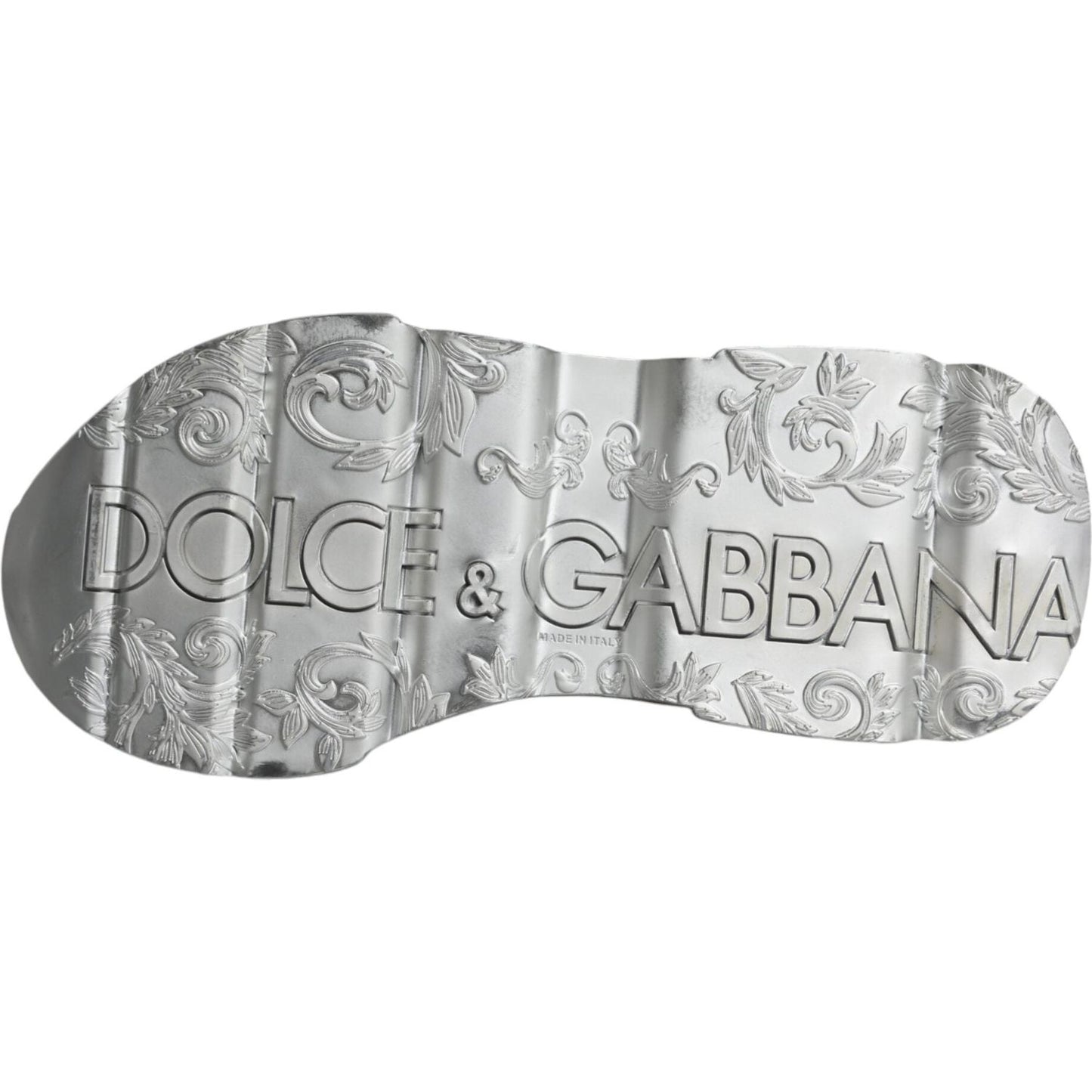 Dolce & Gabbana Silver White Daymaster Low Top Sneakers Shoes Dolce & Gabbana