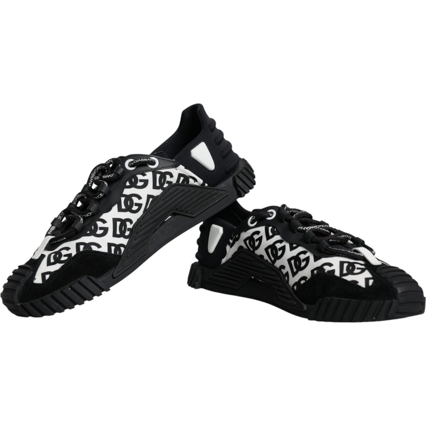 Dolce & Gabbana Black Logo Lace Up Low Top NS1 Sneakers Shoes Dolce & Gabbana