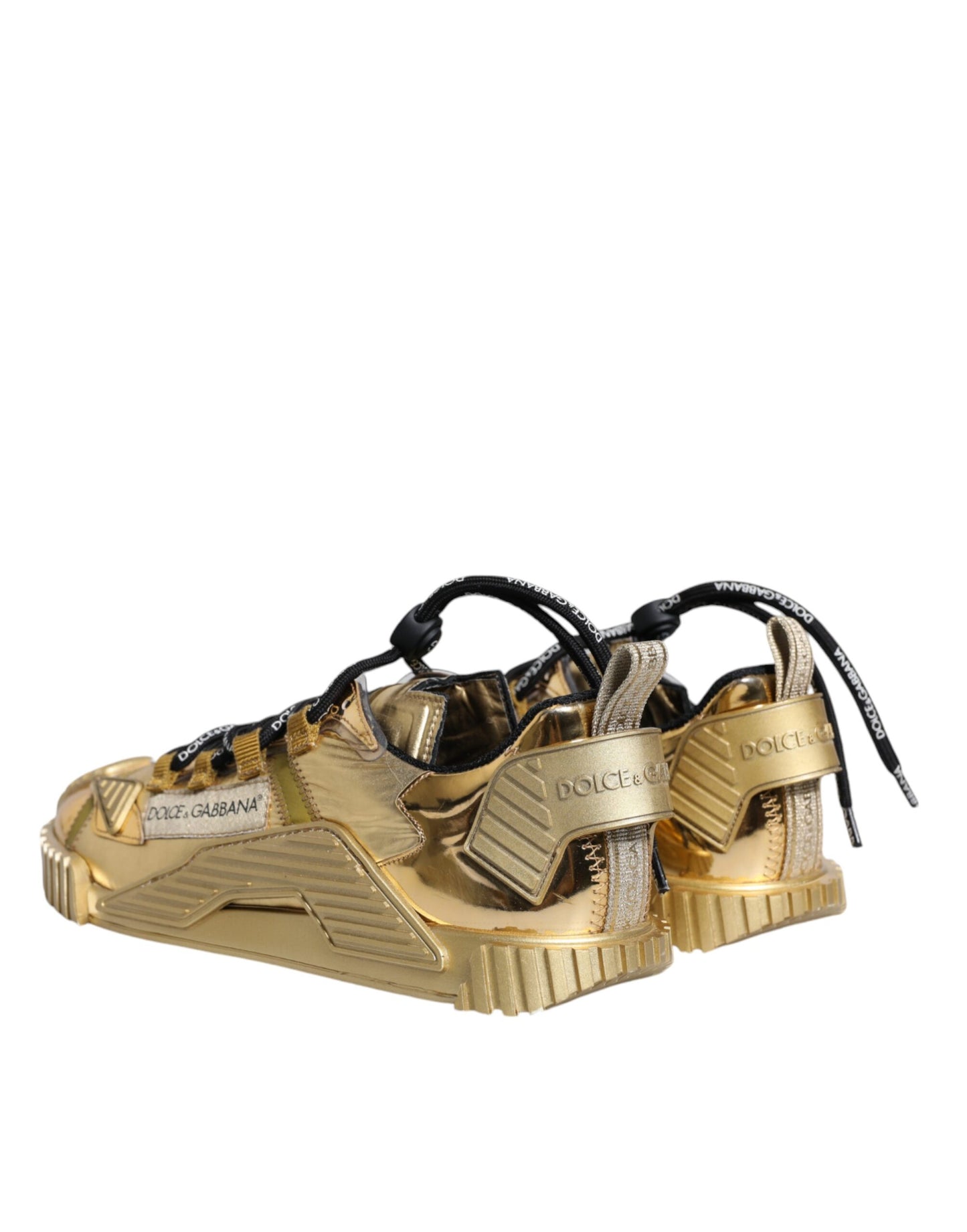 Dolce & Gabbana Metallic Gold NS1 Low Top Sneakers Shoes Dolce & Gabbana