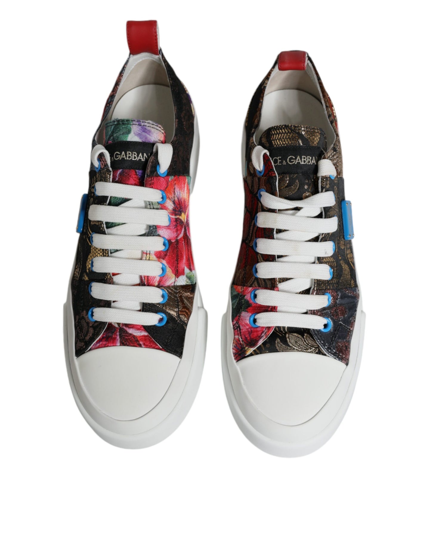 Dolce & Gabbana Multicolor Patchwork Low Top Sneakers Shoes Dolce & Gabbana