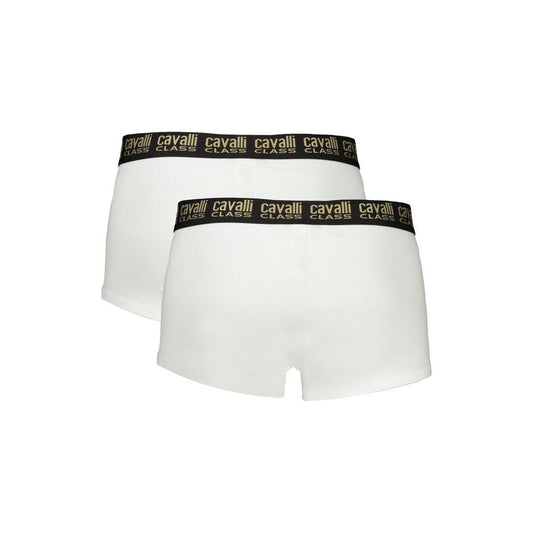 Cavalli Class White Cotton Underwear Cavalli Class