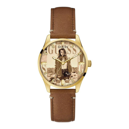 Guess Brown Leather Watch Guess