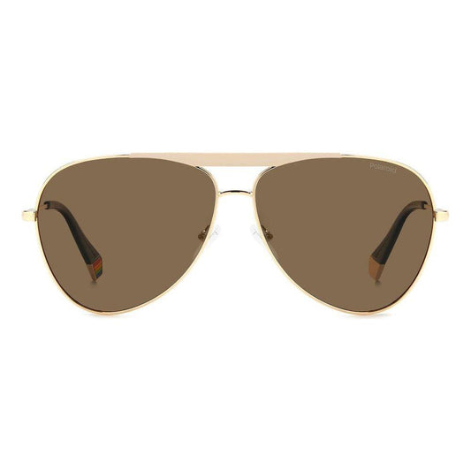 Polaroid Gold Stainless Steel Sunglasses Polaroid