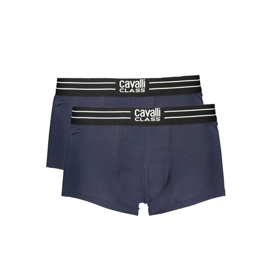 Cavalli Class Blue Cotton Underwear Cavalli Class