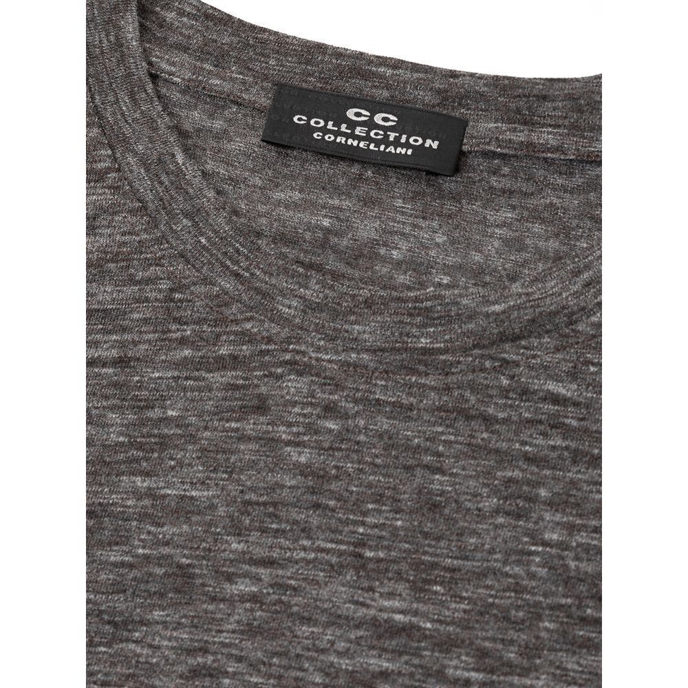 Corneliani Gray Wool T-Shirt Corneliani