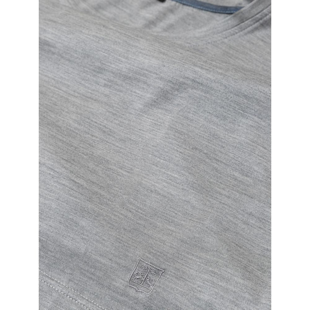 Corneliani Gray Silk T-Shirt Corneliani