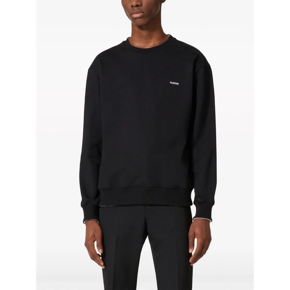 Valentino Black Cotton Sweater Valentino