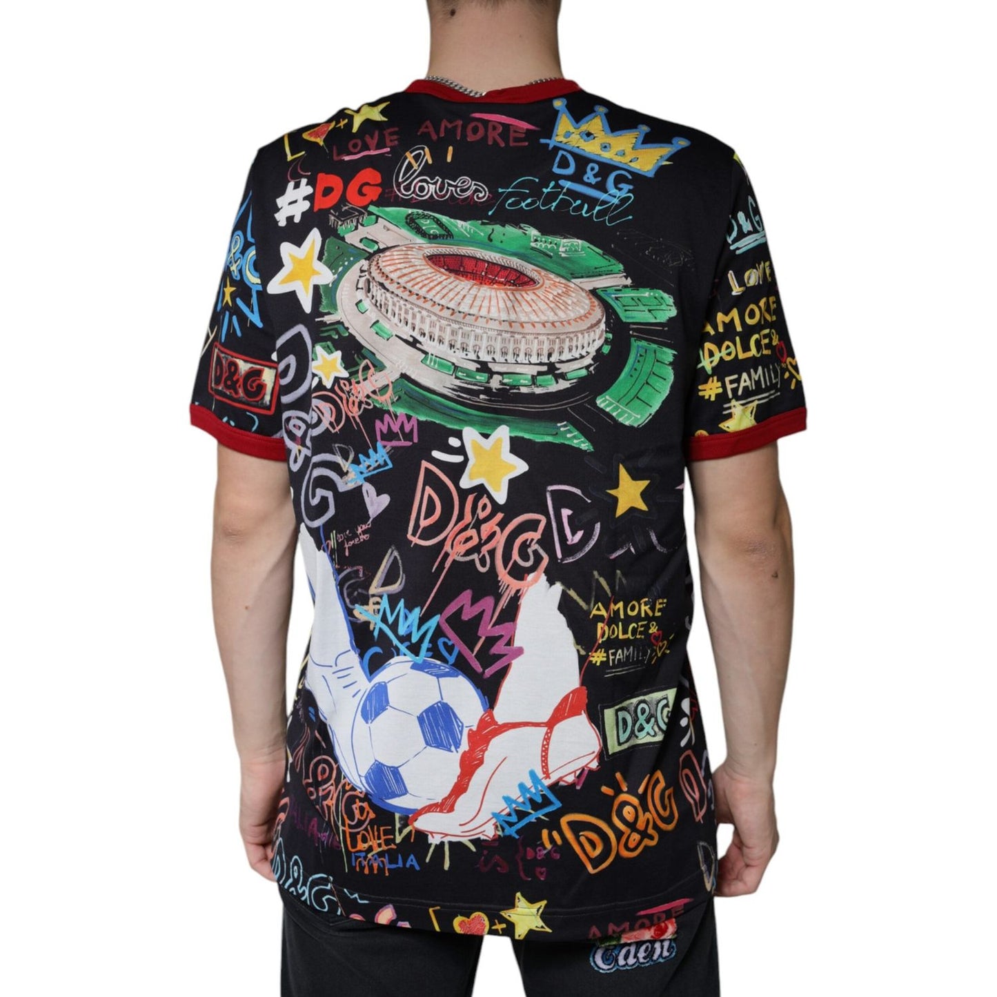 Dolce & Gabbana Multicolor Graphic Print Cotton Crew Neck T-shirt Dolce & Gabbana