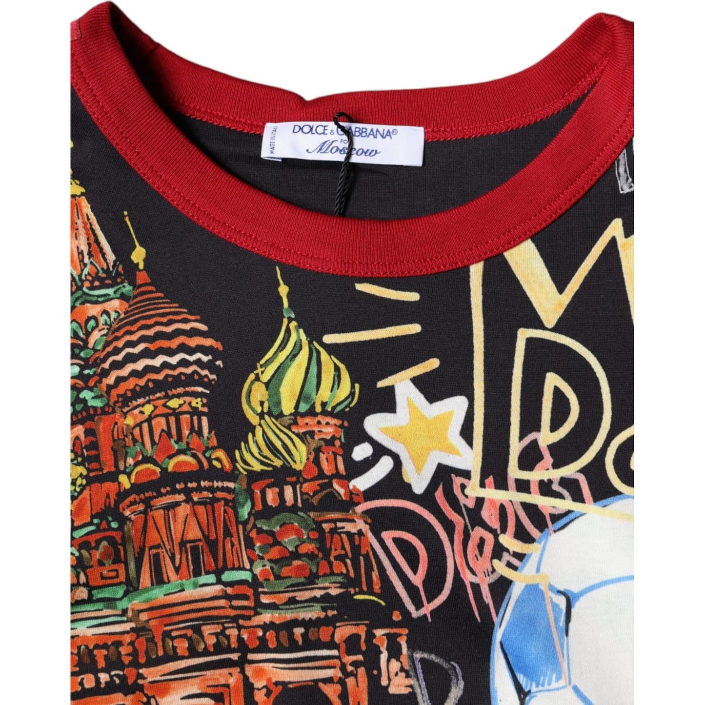 Dolce & Gabbana Multicolor Graphic Print Cotton Crew Neck T-shirt Dolce & Gabbana