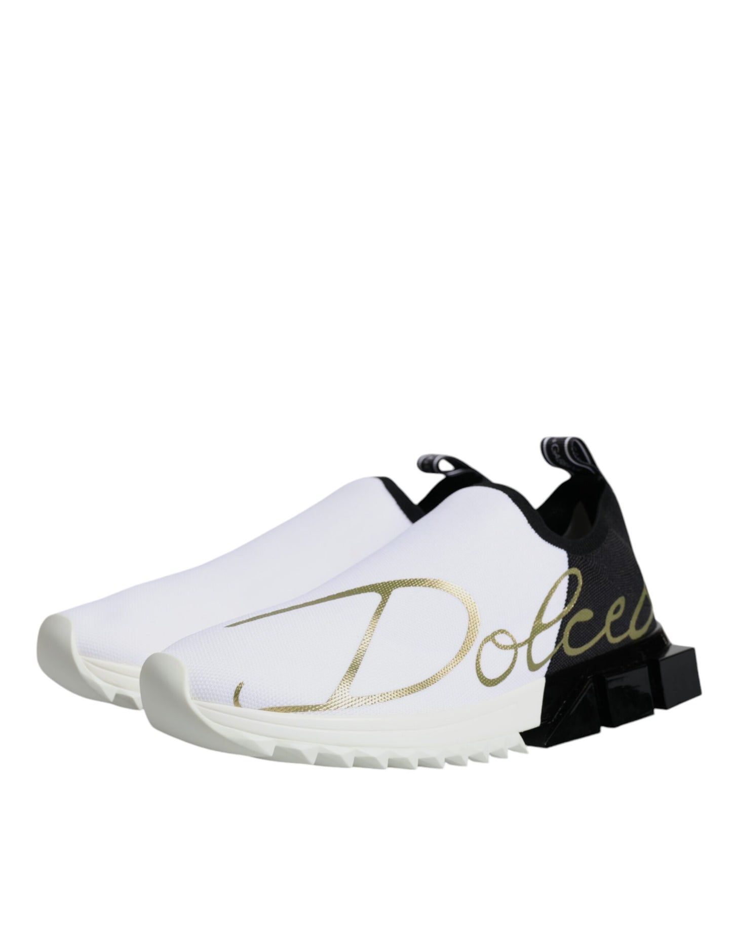 Dolce & Gabbana White Black Low Top Sorrento Men Sneakers Shoes Dolce & Gabbana