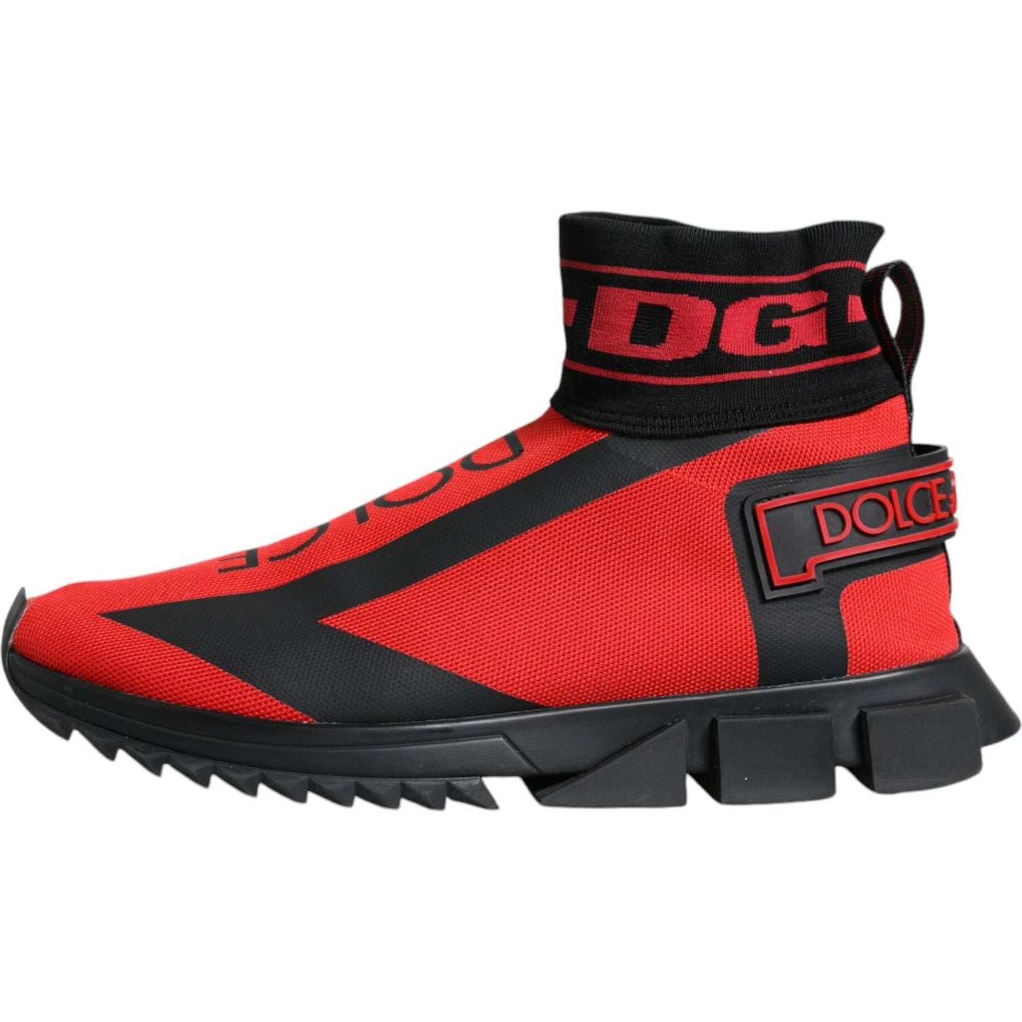 Dolce & Gabbana Red Black High Top Sorrento Sneakers Shoes Dolce & Gabbana