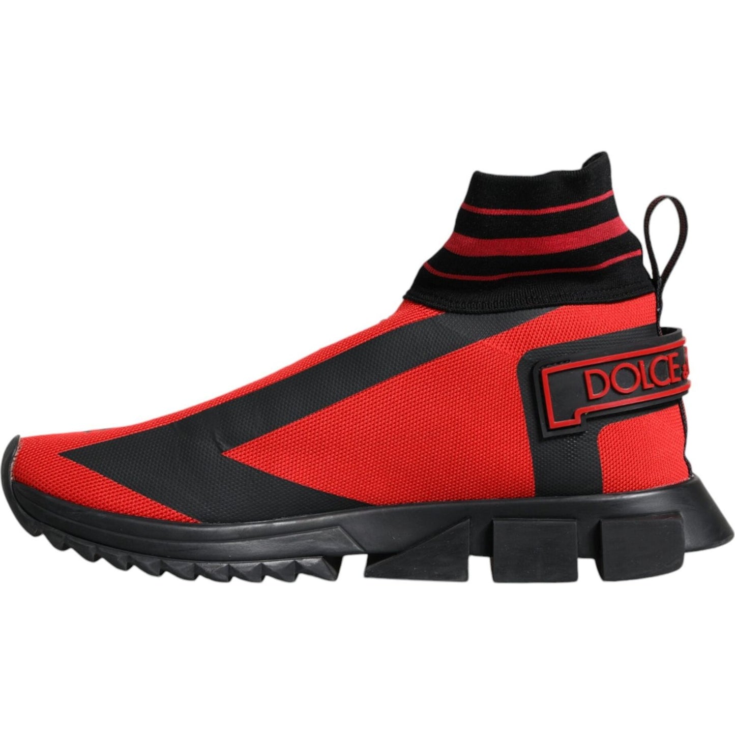 Dolce & Gabbana Red Black High Top Sorrento Sneakers Shoes Dolce & Gabbana