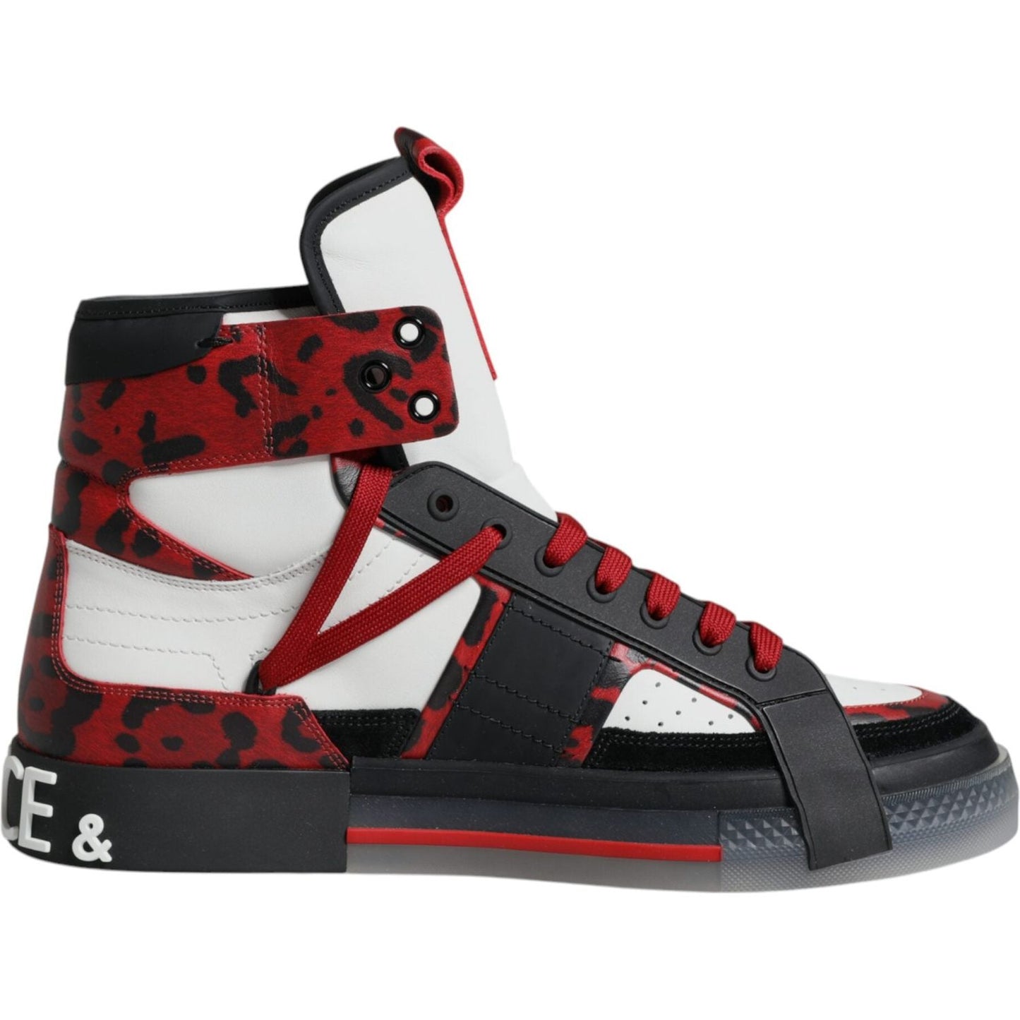 Dolce & Gabbana Multicolor Leather High Top Sneakers Shoes Dolce & Gabbana