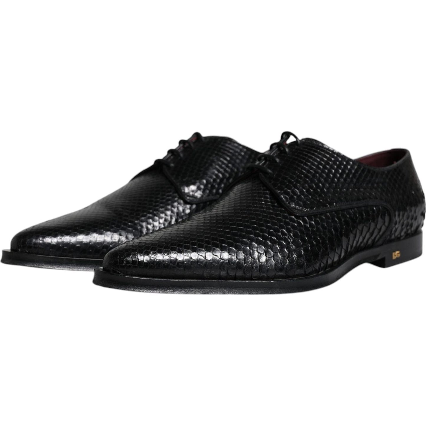 Dolce & Gabbana Black Leather Derby Formal Dress Shoes Dolce & Gabbana