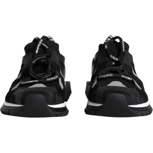 Dolce & Gabbana Black Mesh Sorrento Trekking Sneakers Shoes