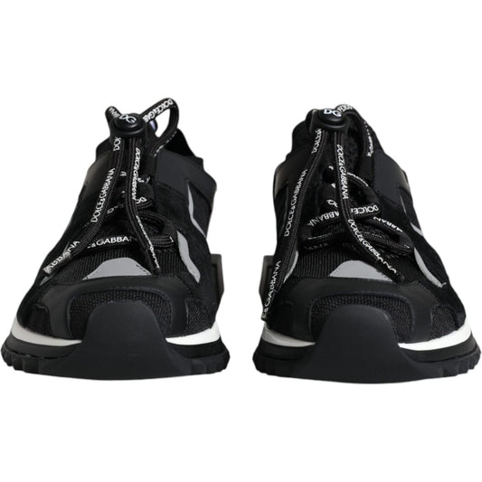 Dolce & Gabbana Black Mesh Sorrento Trekking Sneakers Shoes