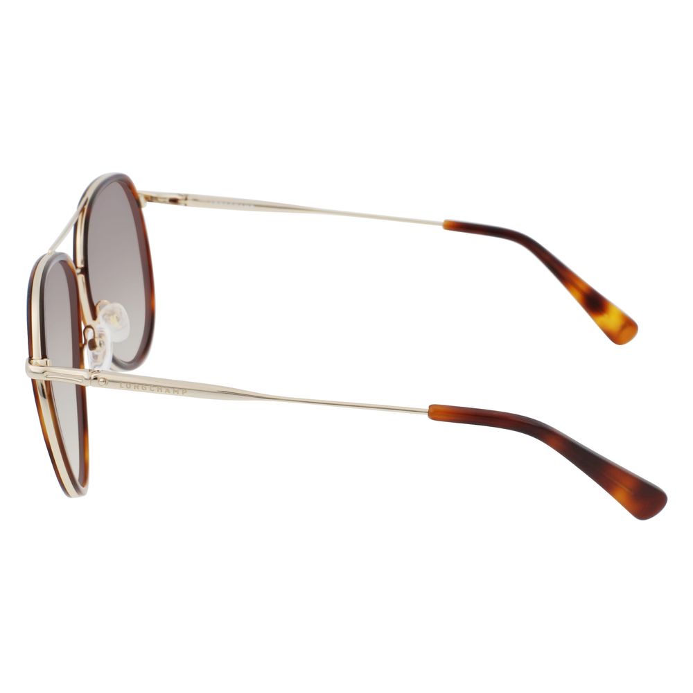 Longchamp Gold Metal Sunglasses Longchamp