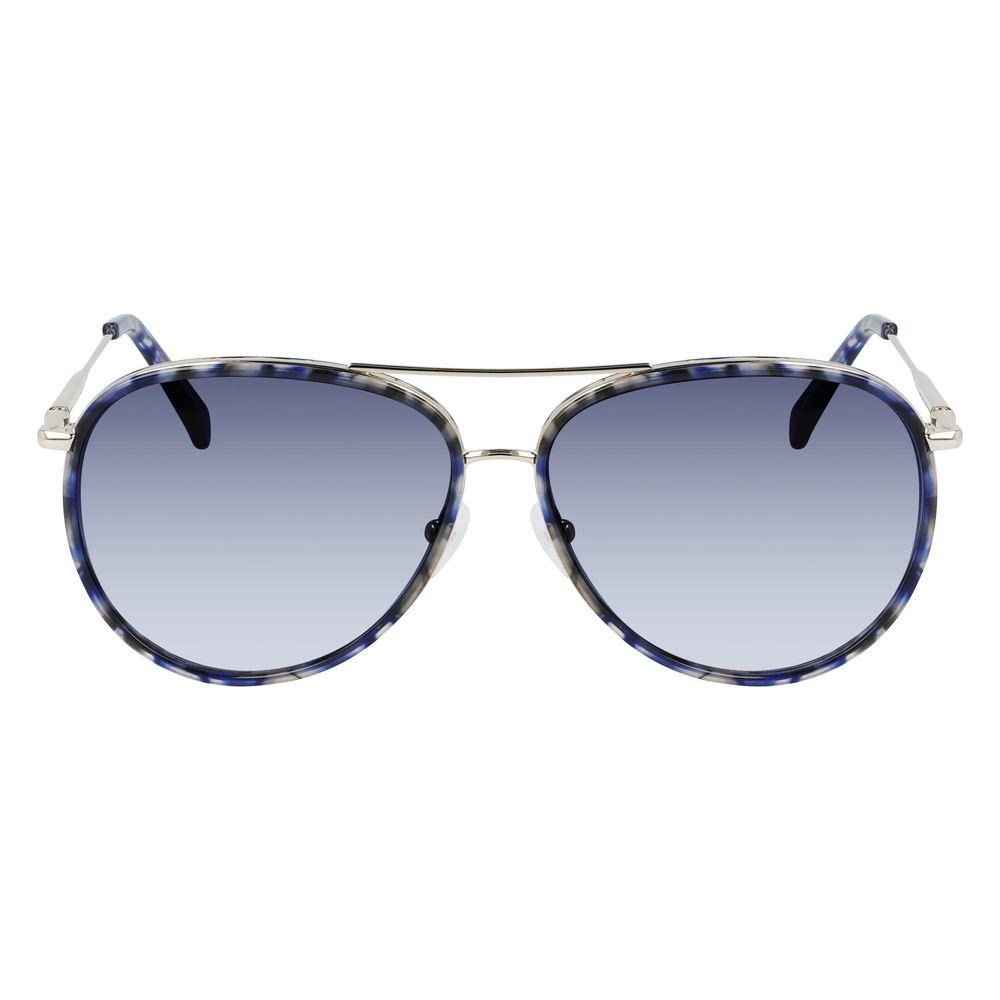 Longchamp Gold Metal Sunglasses Longchamp