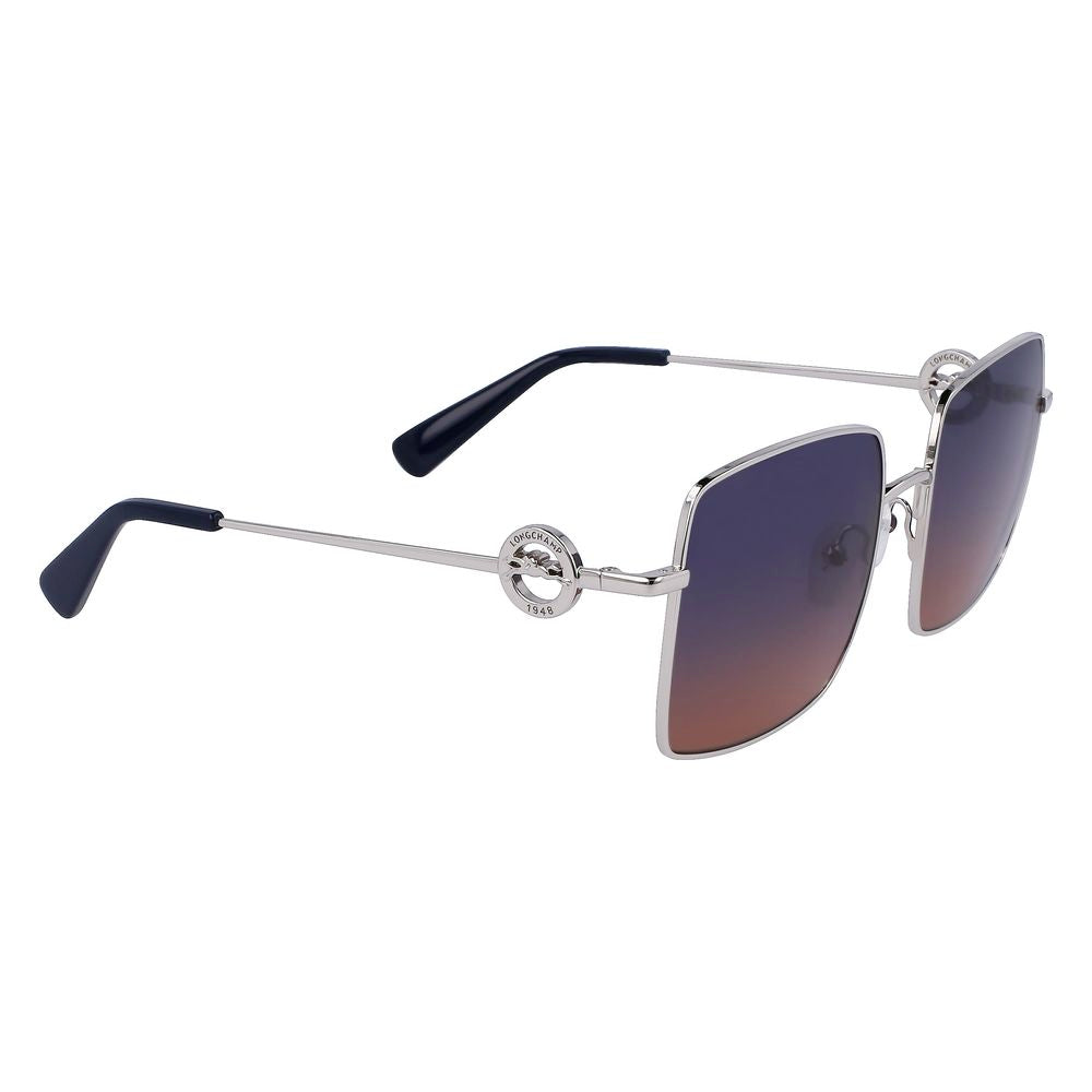 Longchamp Gray Metal Sunglasses Longchamp